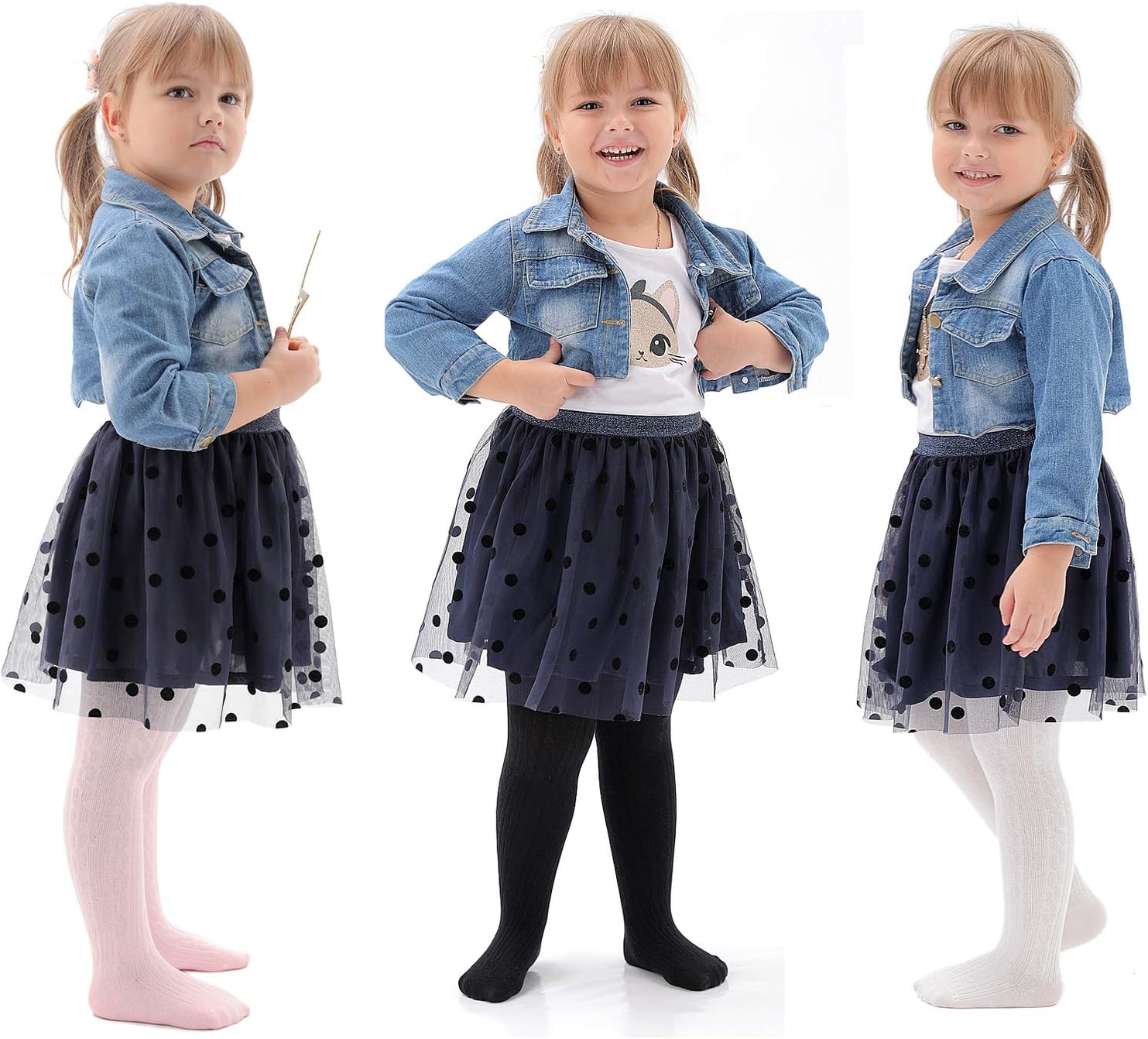 EPEIUS Baby Girl Tights Thick Cable Knit Leggings Stockings Cotton Pantyhose for Newborn Infant Toddler 3/4/5/6 Pack