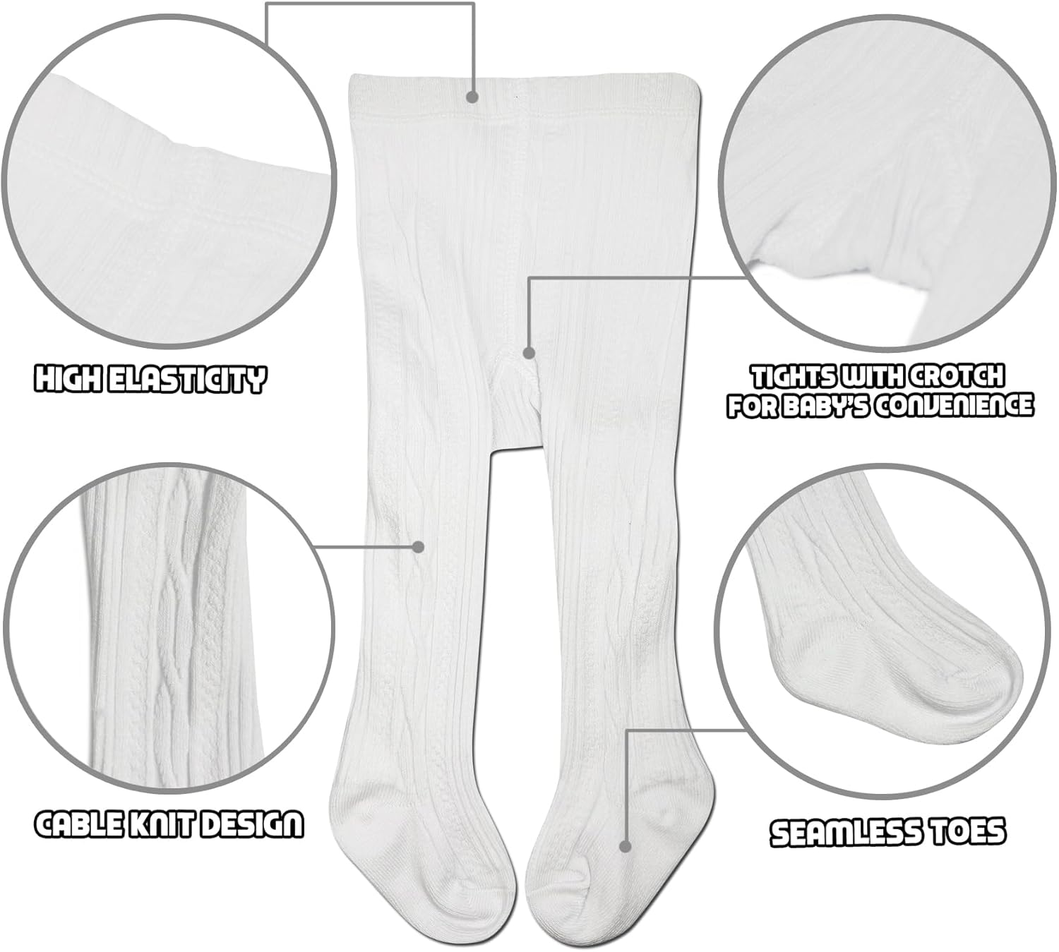 Baby Girls Tights Cable Knit Cotton Leggings Stockings for Newborn Infants Toddler
