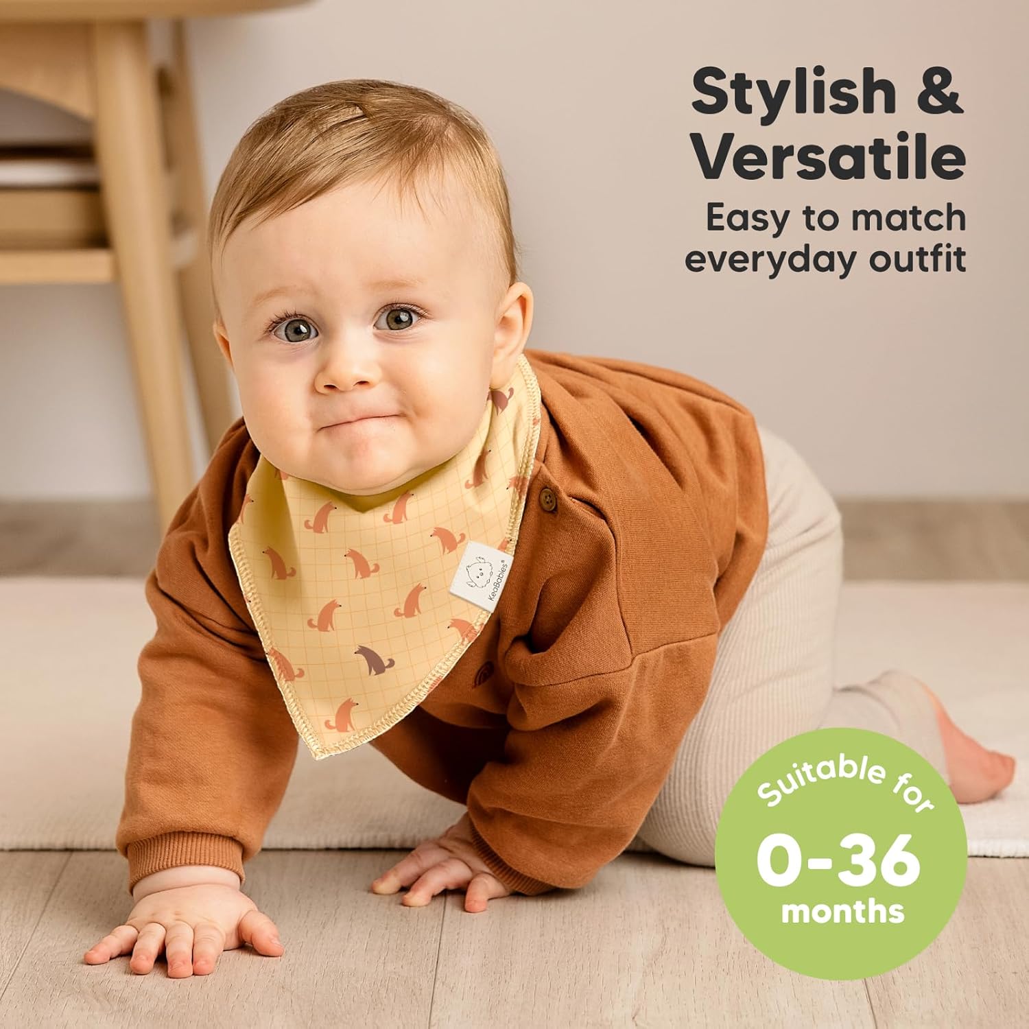 8-Pack Organic Baby Bandana Bibs for Boys, Girls - Super Absorbent Triangle Baby Bibs for Drooling and Teething Infant, Dog Bandanas, 100% Cotton Extra Soft, Newborn, Infant 0-36 Months (Pets & Paws)