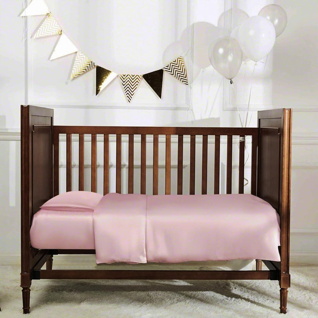 Organic Mulberry Silk Baby Pillowcase with Zipper, Small 10"x13" Pillow Cover for Boys & Girls, Ideal for Bed & Travel, Soft for Kids Hair & Skin, Hypoallergenic Pillowcases for Toddlers (Pink)