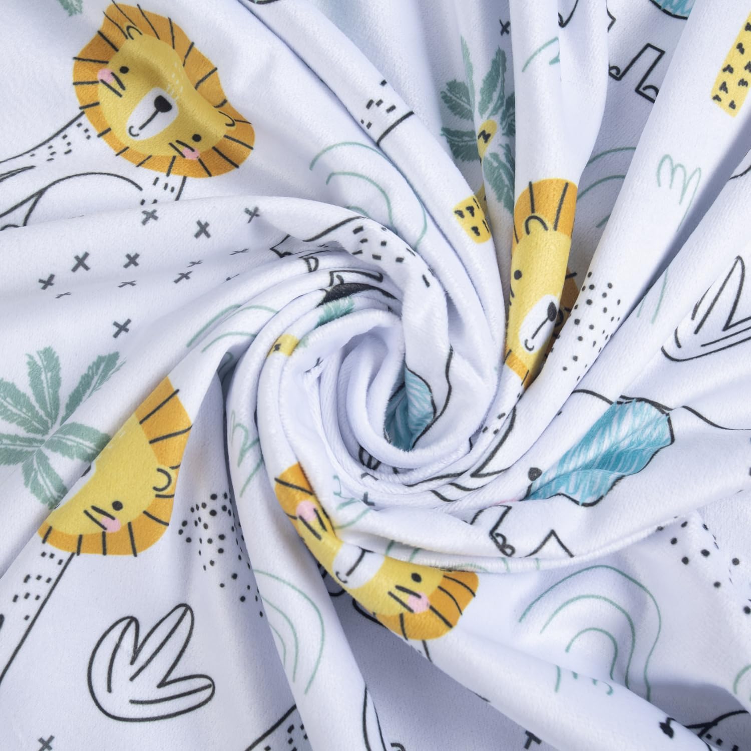 Baby Blanket for Boys Girls Soft Minky with Double Layer Dotted Backing, Cartoon Printed 30 x 40 Inch Receiving Blanket (Elephant)