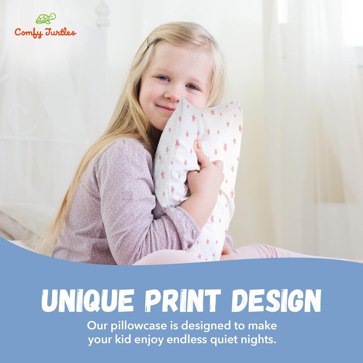 13x18 Toddler Pillowcase Cotton - Toddler Pillowcase Star, White Travel Pillow Case Cover, Toddler Breathable Pillow Case Star - Pink Stars on White