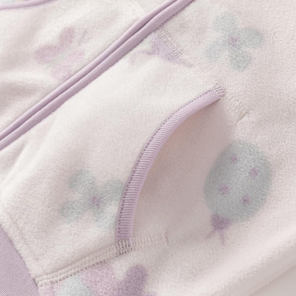 DAVE & BELLA Kids Printed Polar Fleece Jacket Toddler Baby Boys Girls Zip Up Long Sleeve Spring Fall Warm Outerwear Coat