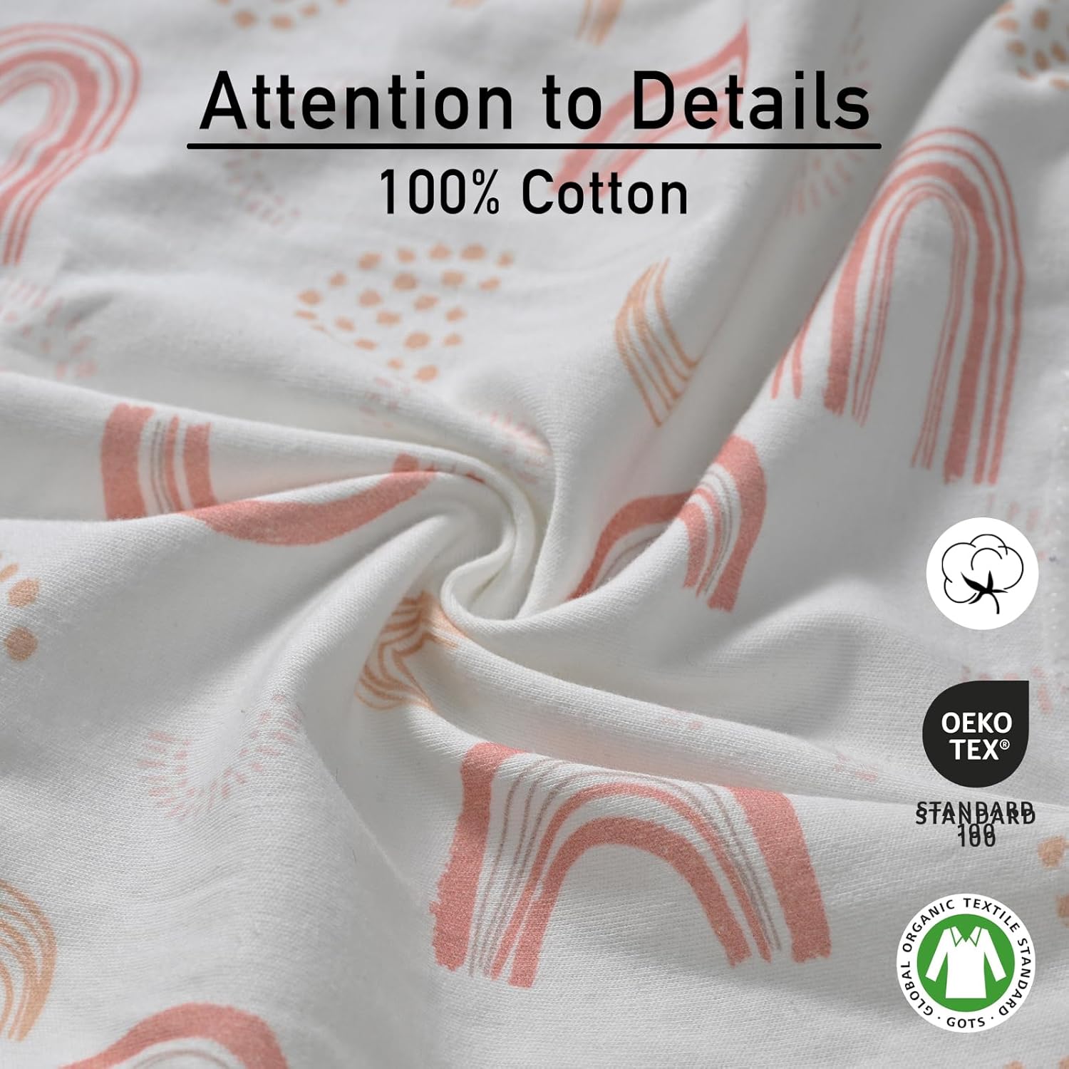 GLLQUEN BABY Swaddles for Newborn - 3 Pack Swaddle 0-3 Months, for Newborn Baby Boys and Girls, Soft Swaddle Blanket Wrap, Easy Change, Rainbow & Wave