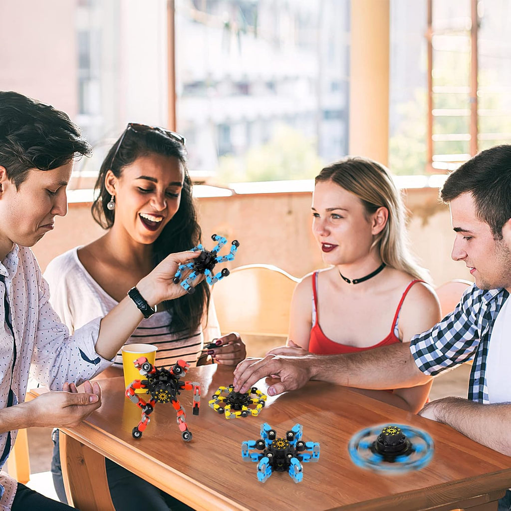 Fidgets Sensory Toys Transformable Chain Mechanical Fidget Toy 1 Pack Deformation Fidgets Spinners for Girls Boys Kids Adults