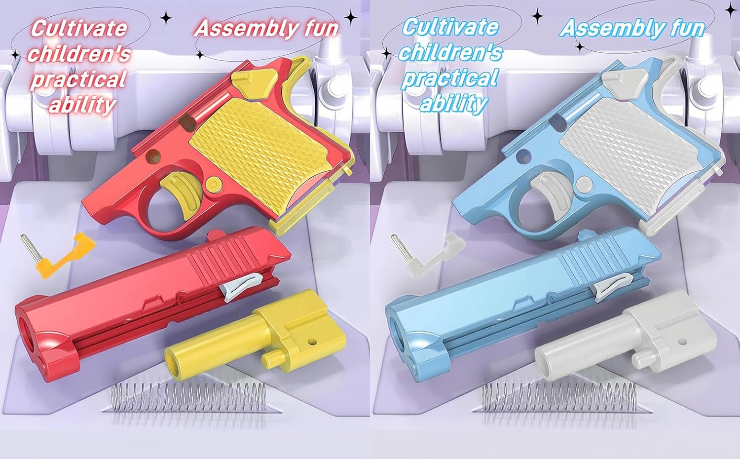 2024 New 1911 Model Radish Fun and Safe Toys,Fidget Toys Suitable for Relieving ADHD and Anxiety,Stress Relief Funny Toys for Adults,The Fun Gift for Adults and Kids (Red&Blue / 2 PCS Pack)