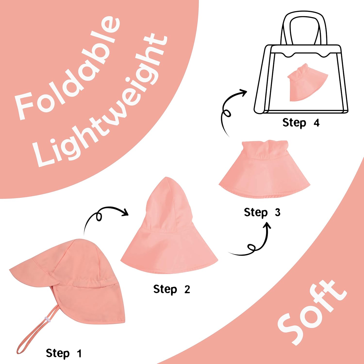 2 Pack Baby Sun Hats UPF 50+ Toddler Beach Hat for Girls Boys 0-4 Years