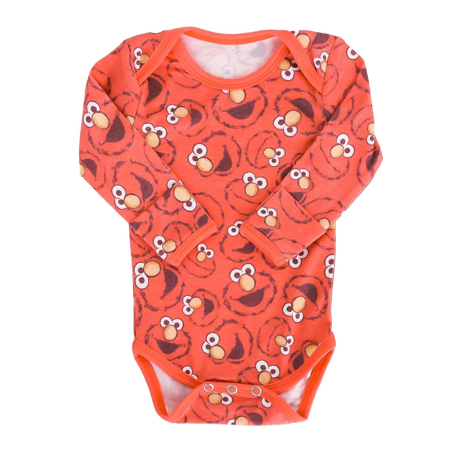 Copper Pearl Long Sleeve Bodysuit Baby: Ultra Soft Baby for Newborns, Boys, and Girls - Stylish, Comfortable, Overlap Shoulders, Premium Knit Fabric - 0-3 Months, Elmo