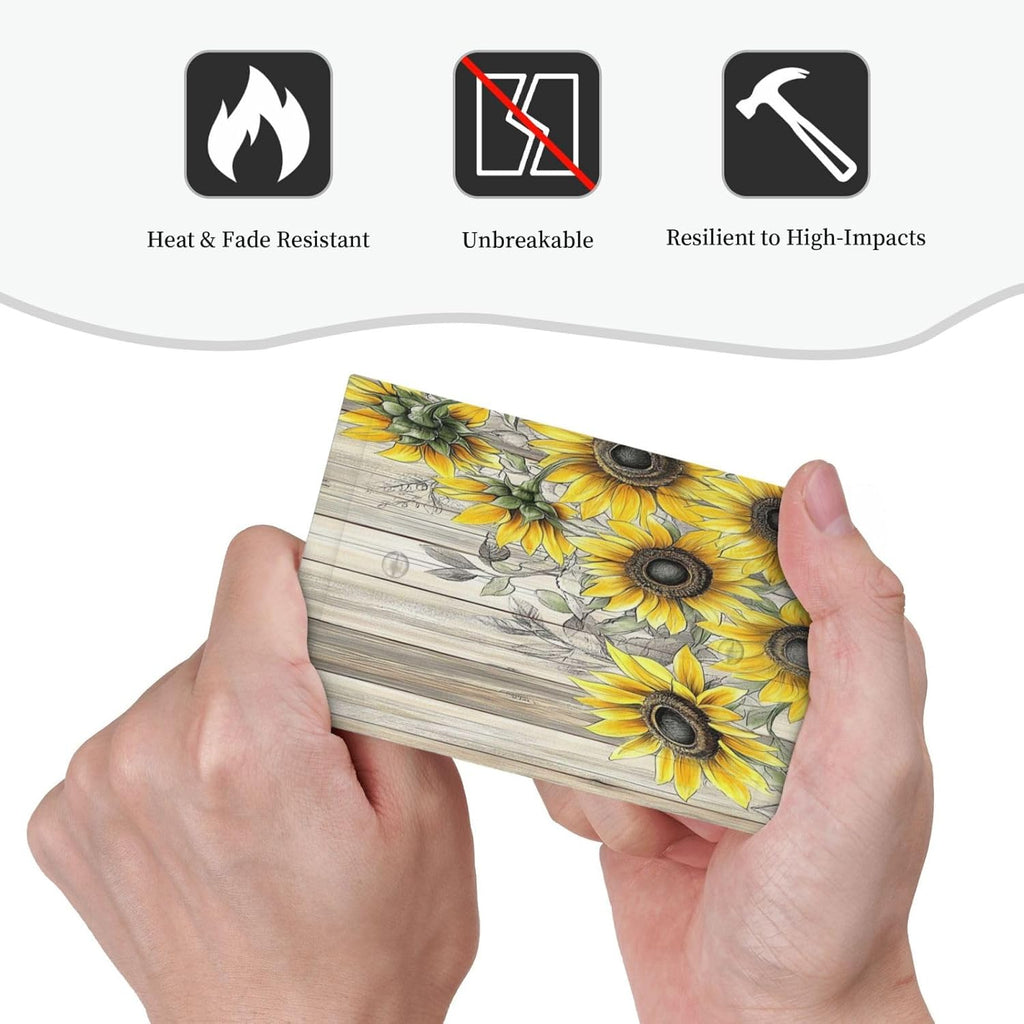 Light Switch Cover Plate Floral Sunflower Rustic Flower Vintage Wood 1 Gang No Device Blank Electrical Wall Plates Faceplate Decorative Switch Plate For Farmhouse Cabin Decor