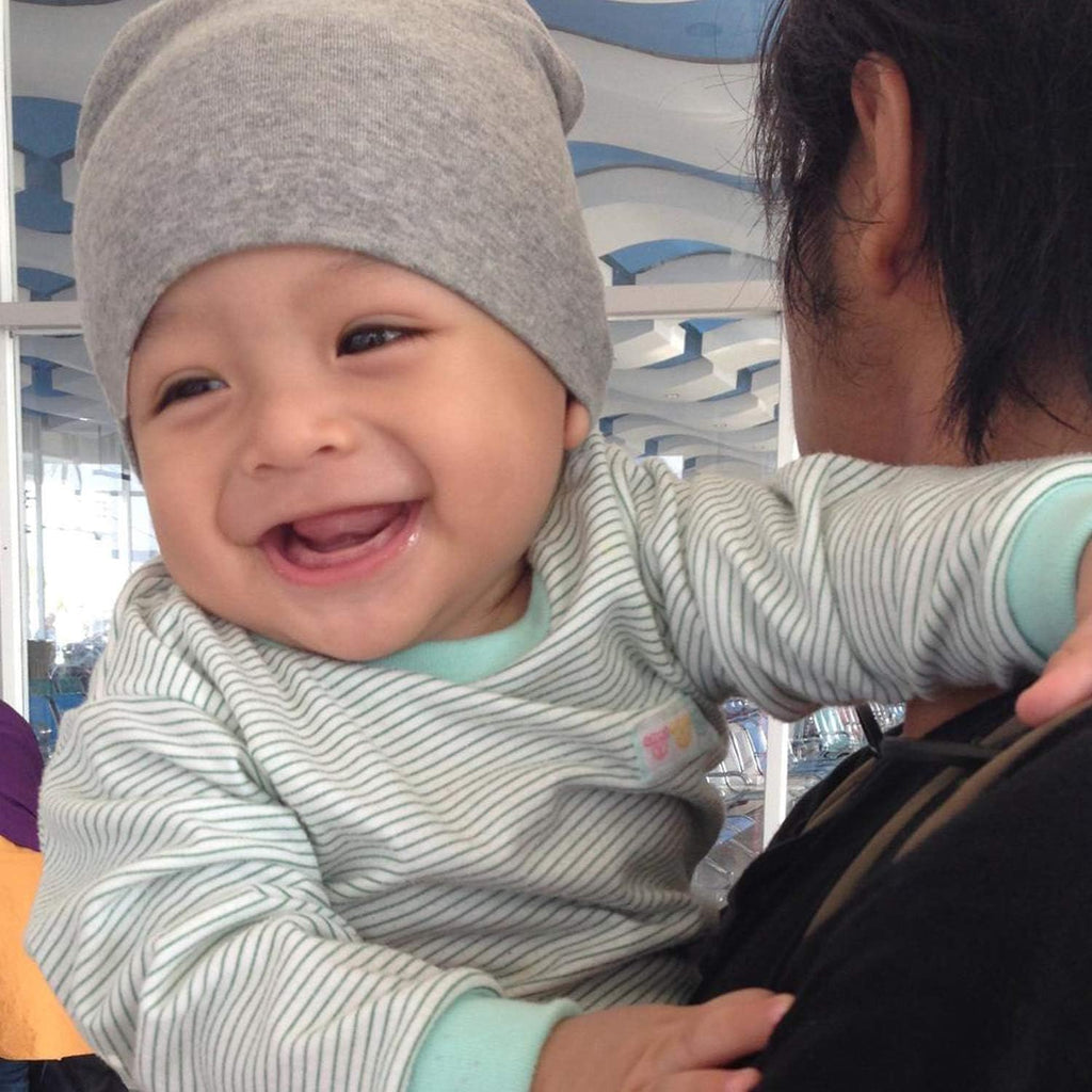 DRESHOW BQUBO 4 Pieces Baby Beanie Newborn Toddler Soft Cute Knit Hat Hospital Hats for Baby Boys Infant Cap Beanies