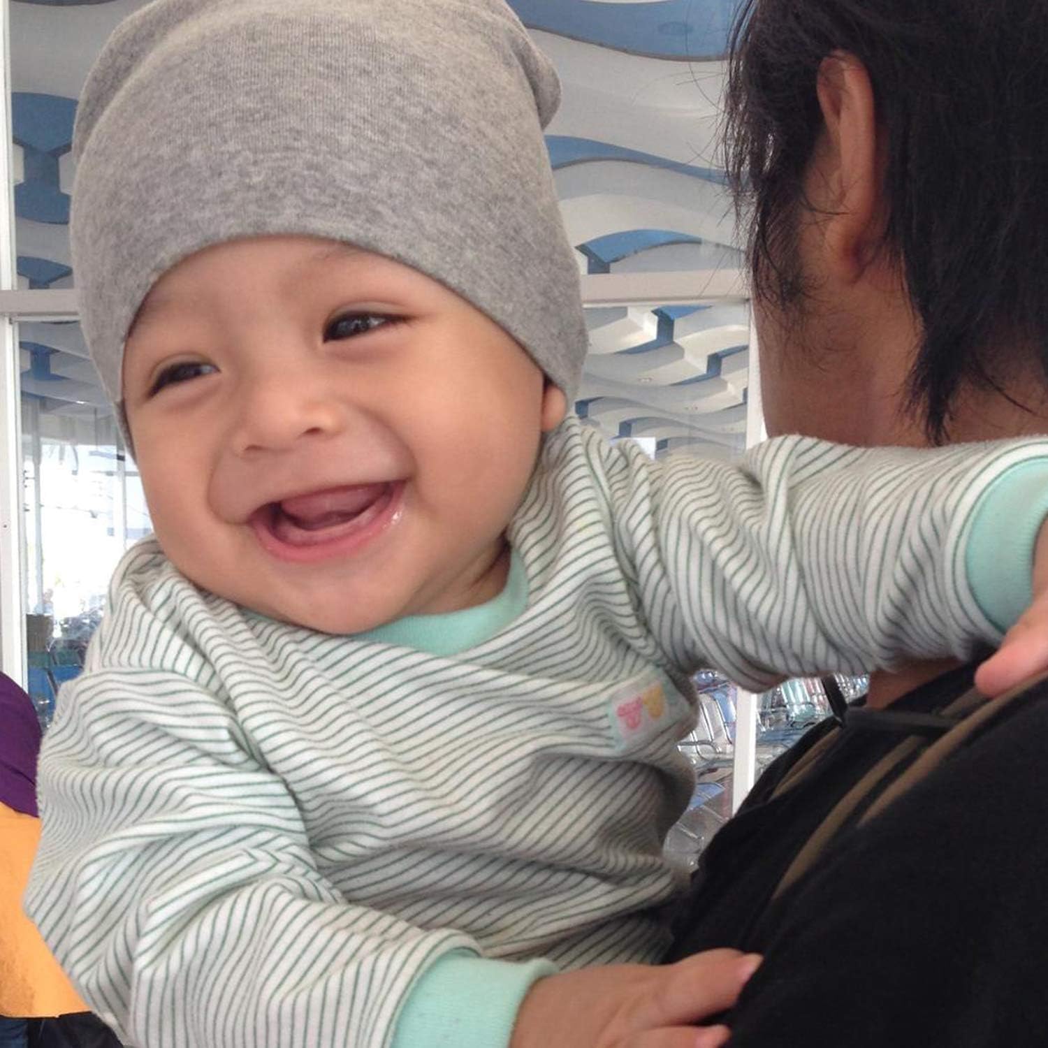 DRESHOW BQUBO 4 Pieces Baby Beanie Newborn Toddler Soft Cute Knit Hat Hospital Hats for Baby Boys Infant Cap Beanies