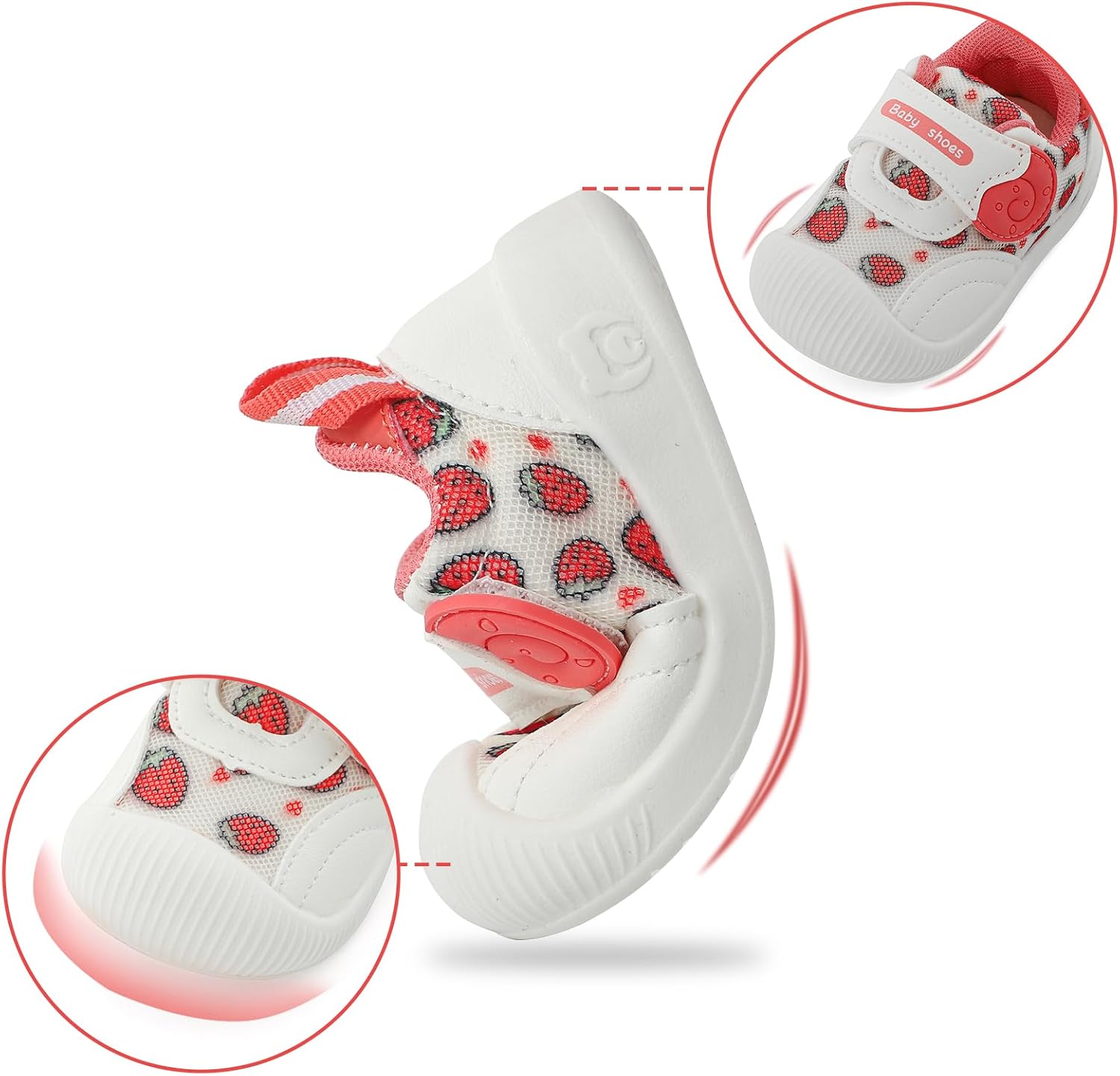 Baby Shoes Boys Girls First Walkers Cute Animals Toddler Sneakers Prewalkers Rubber Sole