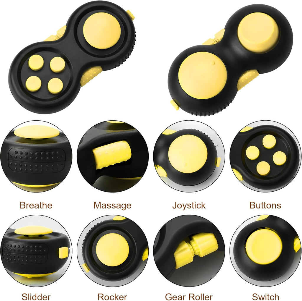 Fidget Toy Set, Fidget Toys for Teens, Adults Fidgets for Anxiety and Stress, Desk Fidgets for Adults, Fidget Sensory Toys Autism Children (Yellow)