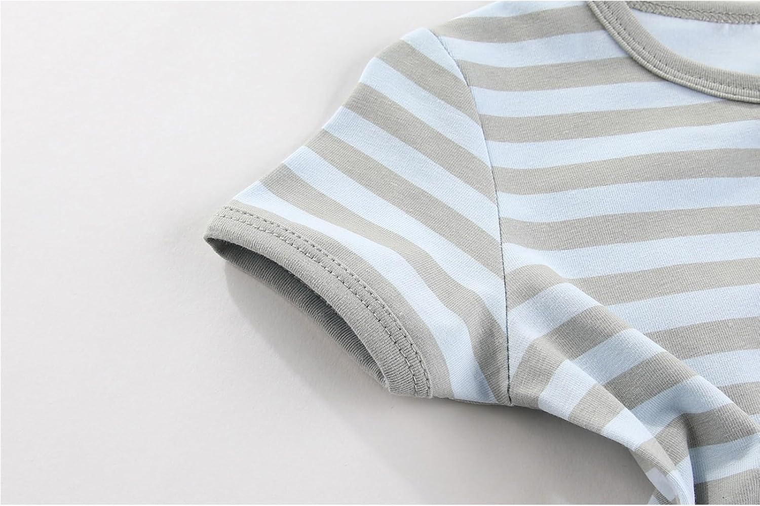 2 Pack Unisex Baby Short Sleeve Rompers 2 Way Zipper New Born One-Piece Jumpsuits 0-24Months Infant Outfits