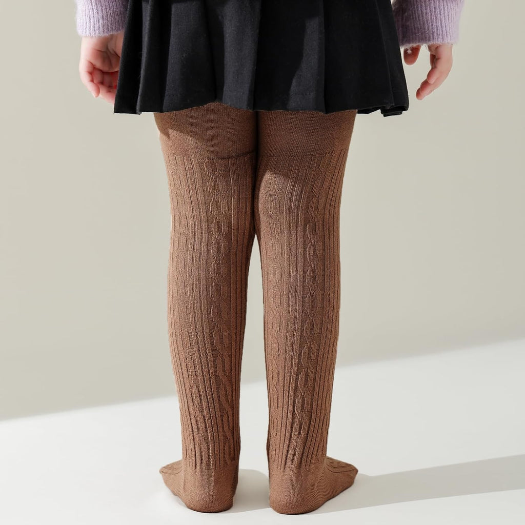 Mini angel Baby Tights Toddler Girl Tights Seamless Cable Knit Leggings Soft Cotton Stockings Pantyhose 3/4/5 Pack