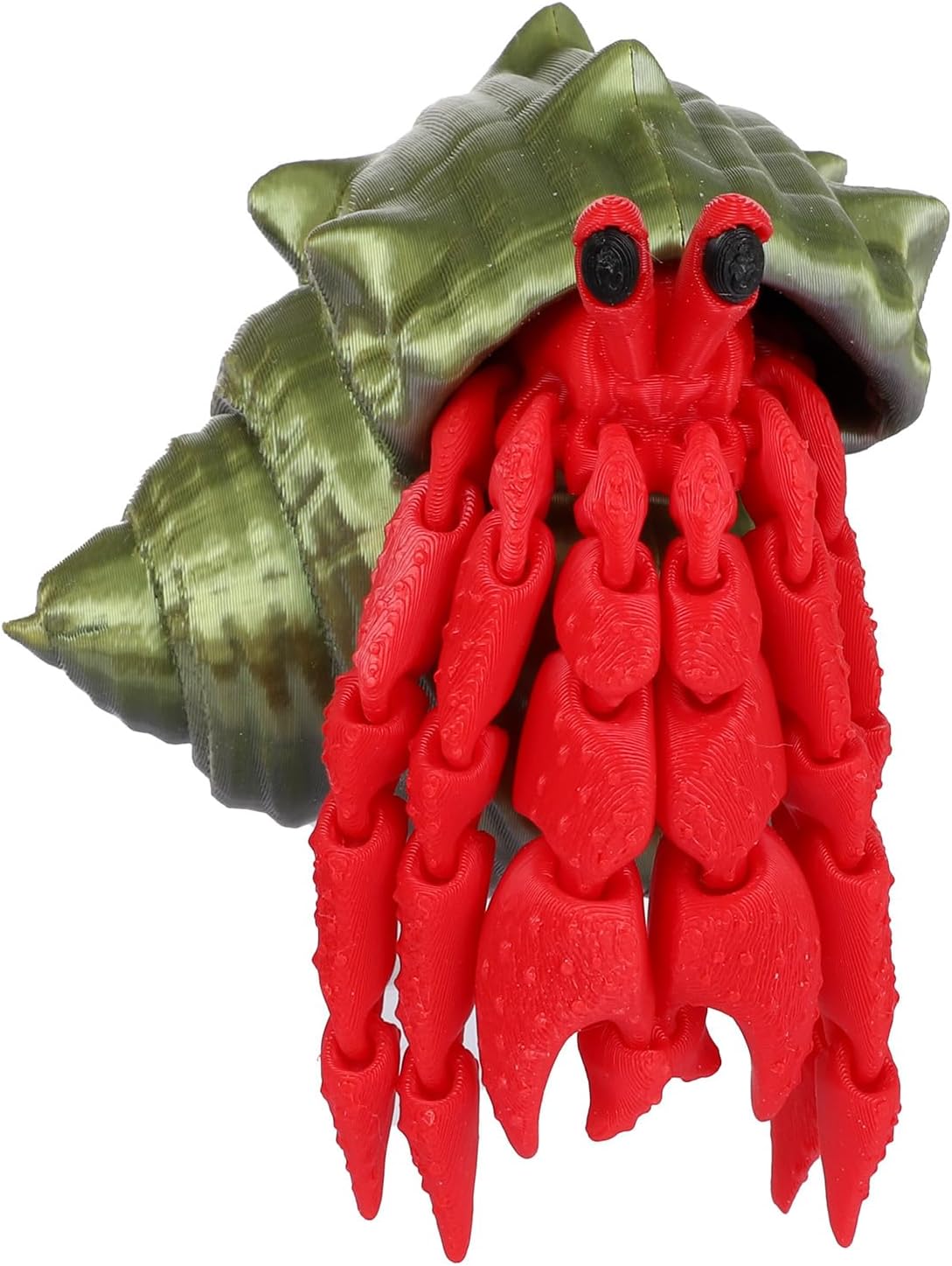 3D Printed Hermit Crab Animal,Full Articulated Flexible Crystal Hermit Crab, Adults Fidget Toys for Autism ADHD, 3D Printed Stuff Animals Toy, Crab Toy, Octopus Toy, Home Office Decor (Red)