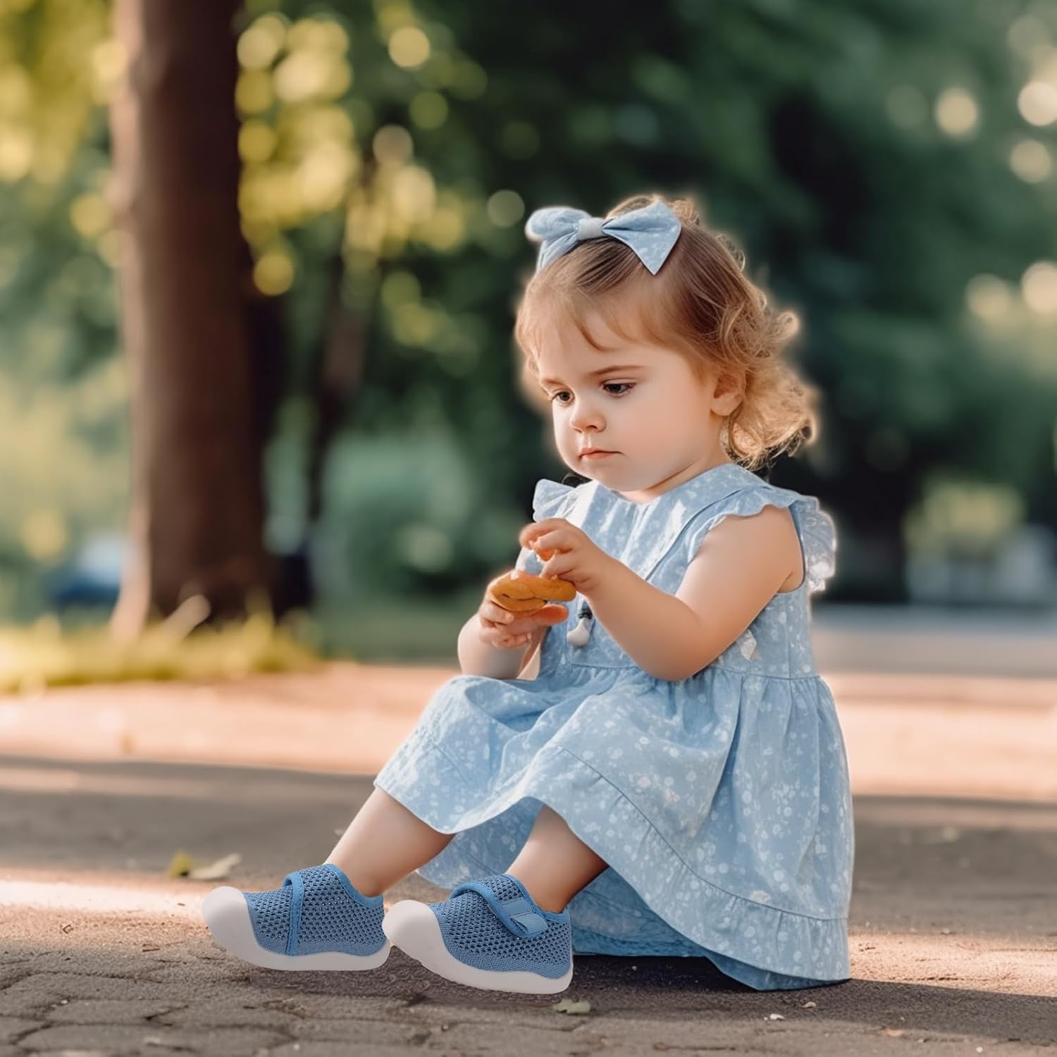 Baby First-Walking Shoes 1-4 Years Kid Shoes Trainers Toddler Infant Boys Girls Soft Sole Non Slip Cotton Canvas Mesh Breathable Lightweight TPR Material Slip-on Sneakers Outdoor