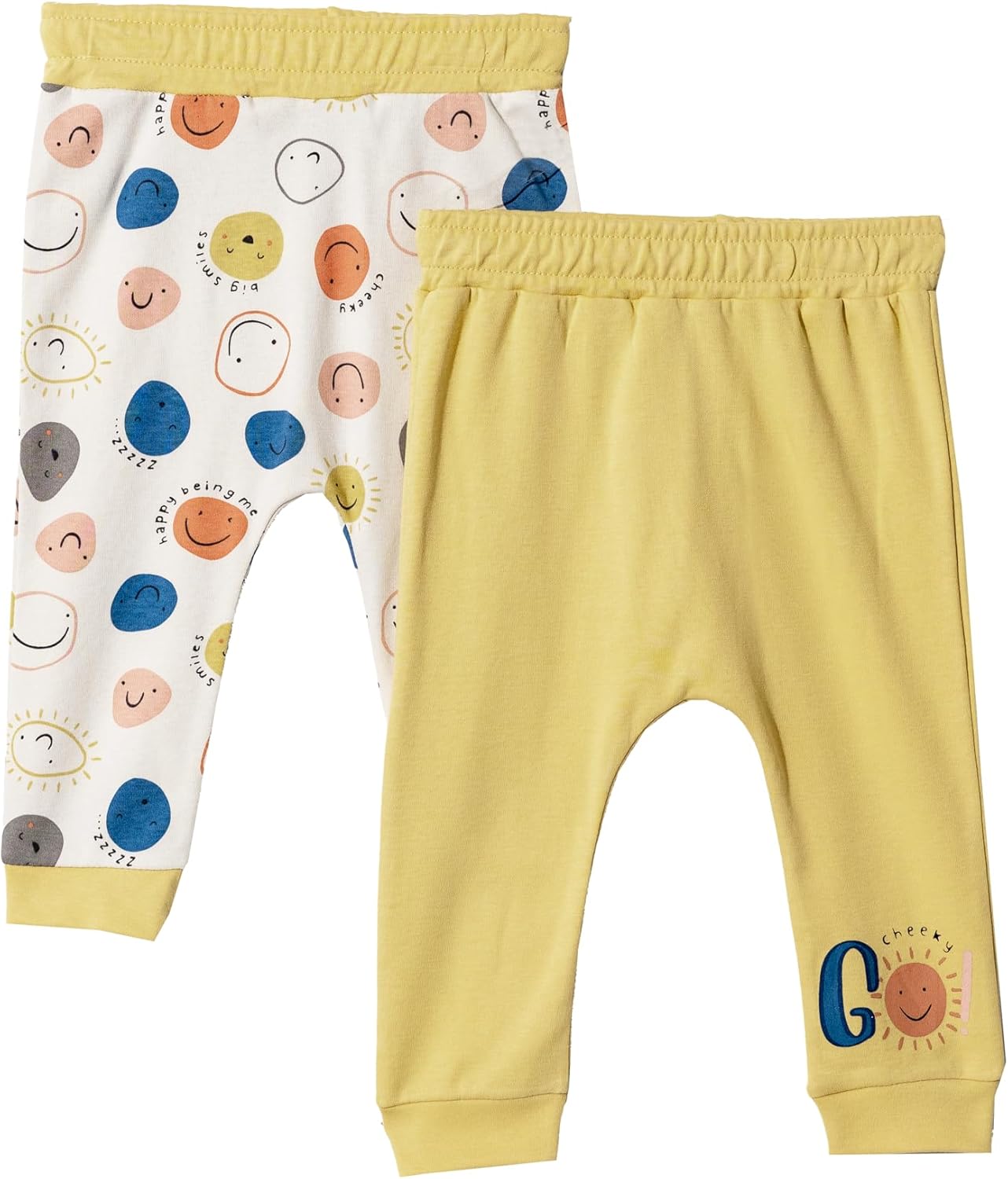 Toddler and Baby Unisex Pants 2-Pack -Baby Pants 0-3 Months to 18-24 Months Baby Cotton Sweatpants Jogger Boy Girl