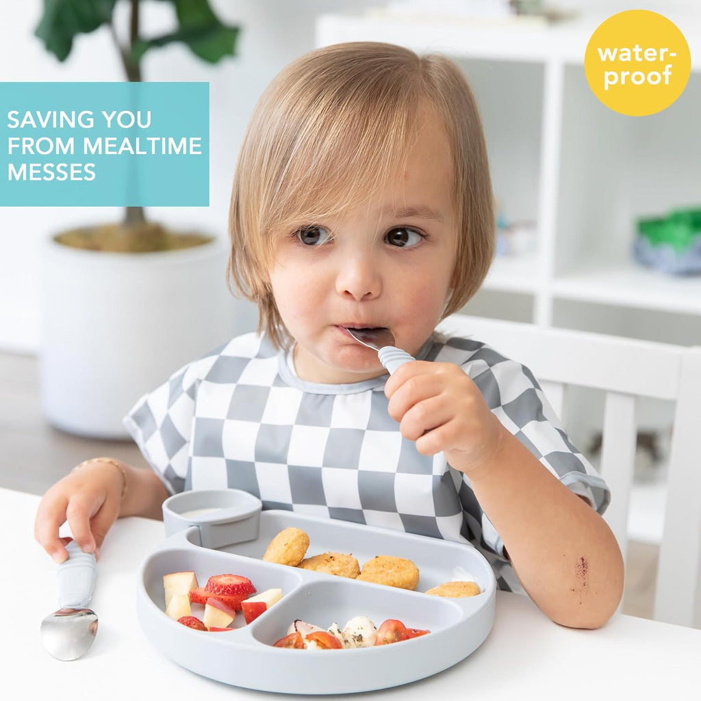 Bumkins Bibs - Toddler Bibs, Waterproof, Large for 1-3 Years, Short Sleeve