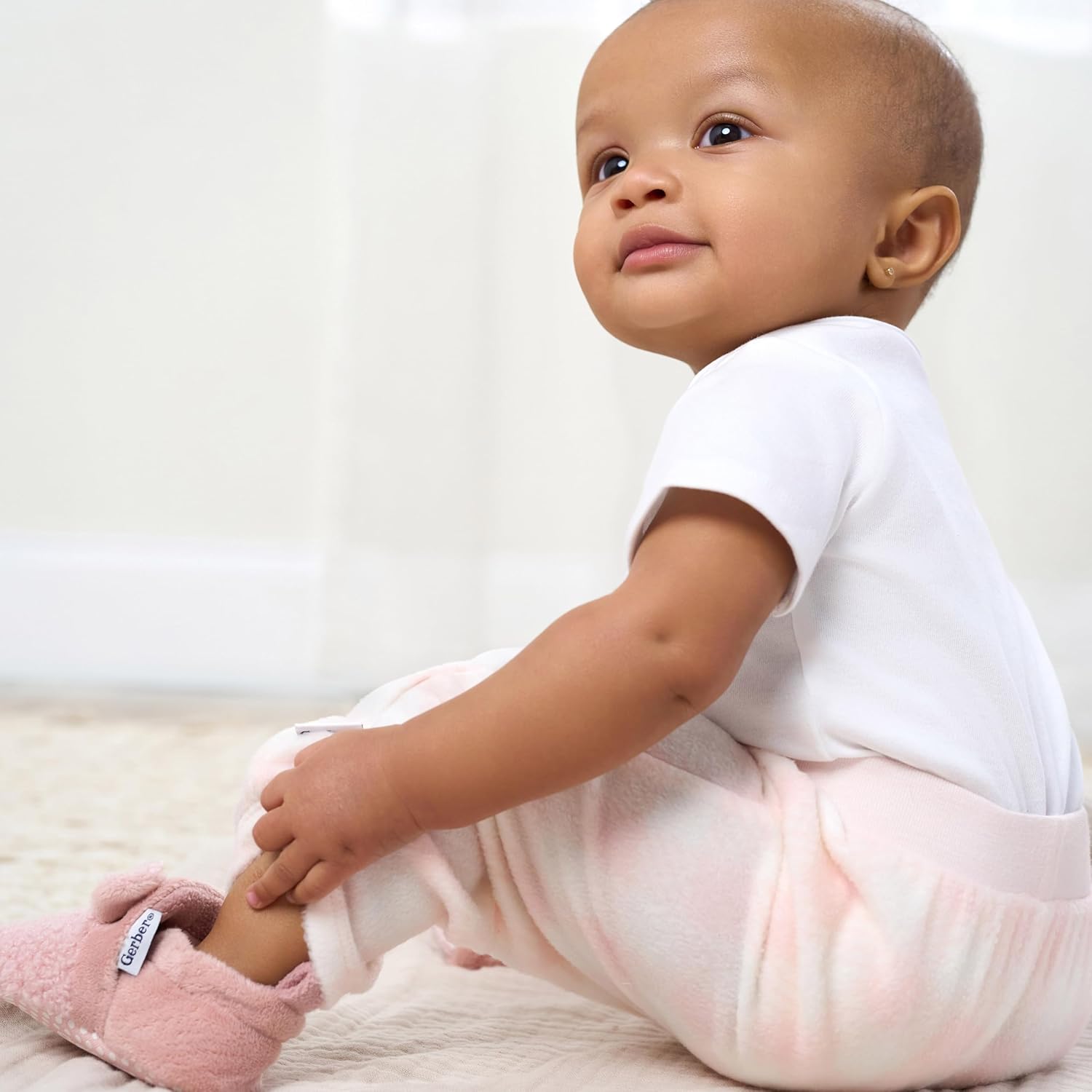 Gerber Baby Girls' 4-Pack Microfleece Pants