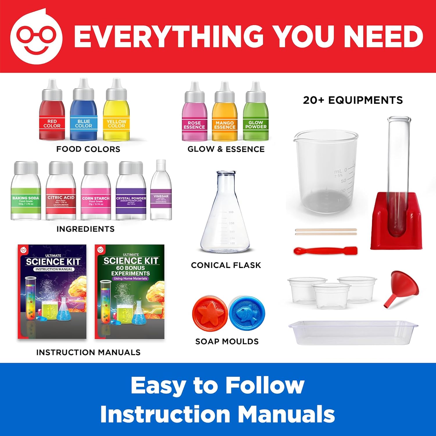 Doctor Jupiter Ultimate Science Kit, Chemistry Set for Kids Ages 8-9-10-11-12-13-14 | Birthday Gift Ideas for Boys & Girls 8+ Years Old | STEM Toy with 135+ Experiments | Learning & Educational Kits