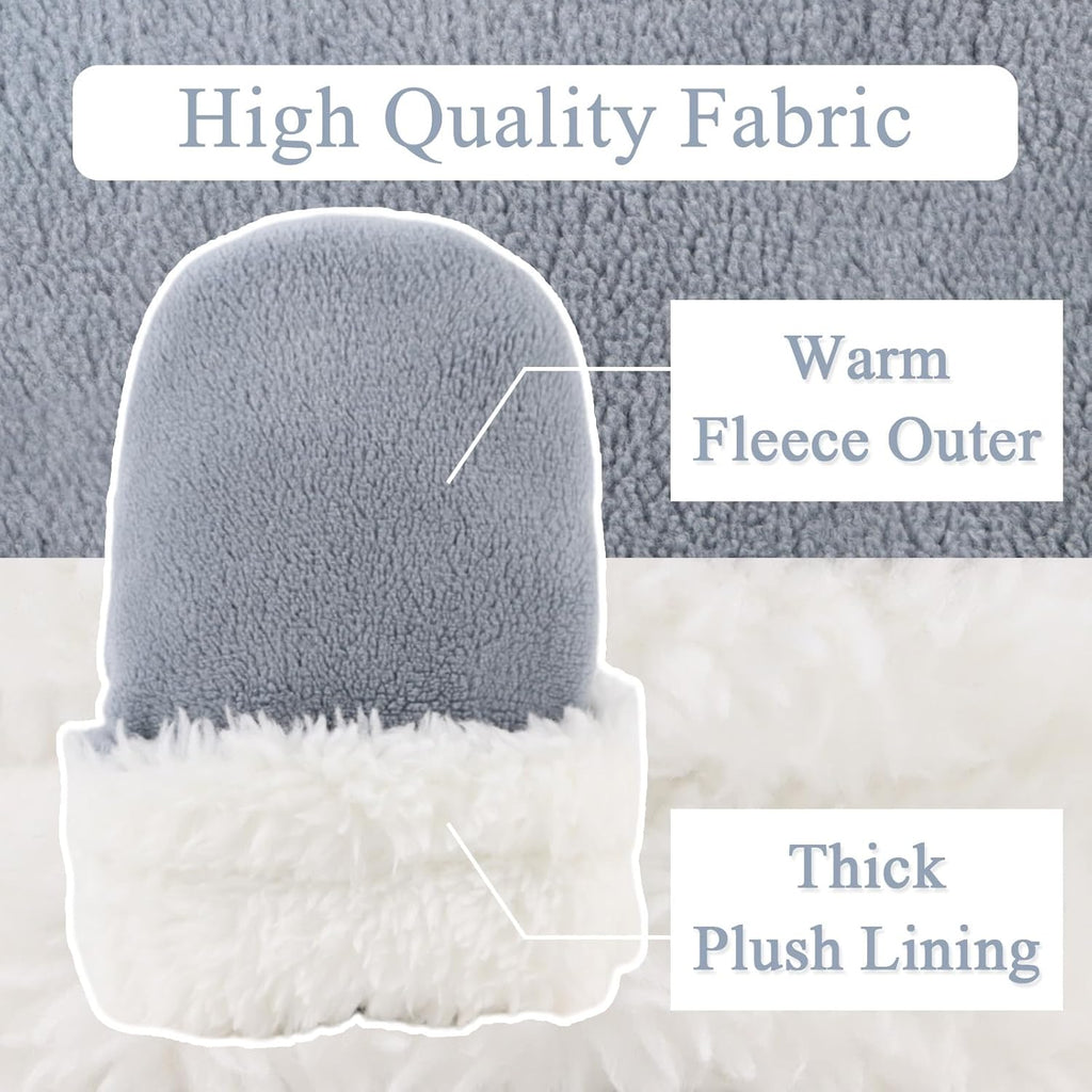 Zsedrut No Scratch Baby Mittens Toddler Infant Fleece Lined Gloves Winter Warm Mitten for Baby Boys Girls