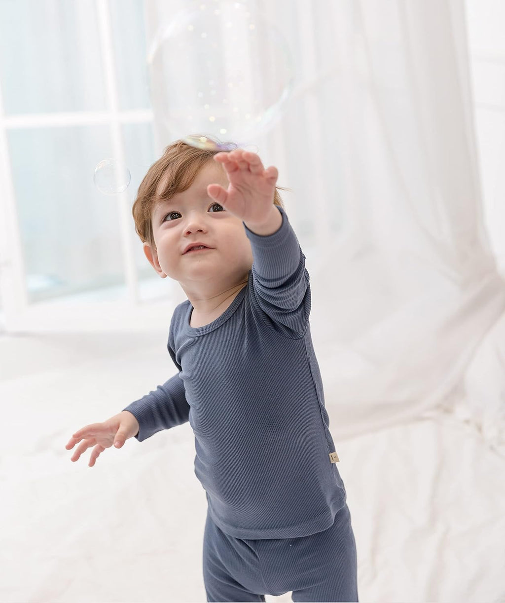 AVAUMA Baby Boys Girls Pajama Set Kids Toddler Snug fit Ribbed Sleepwear pjs for Daily Life Style