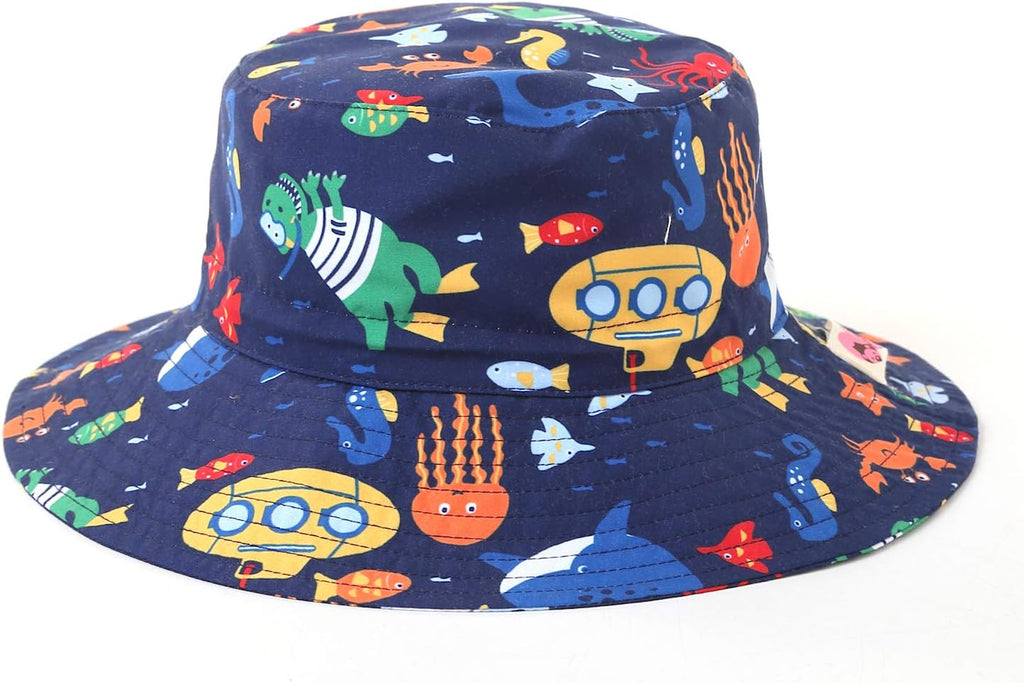 Home Prefer UPF50+ Wide Brim Sun Hat Boys Girls Sun Protection Hat Zoo Beach Swim Safari Bucket Hat for Baby Toddler Kid