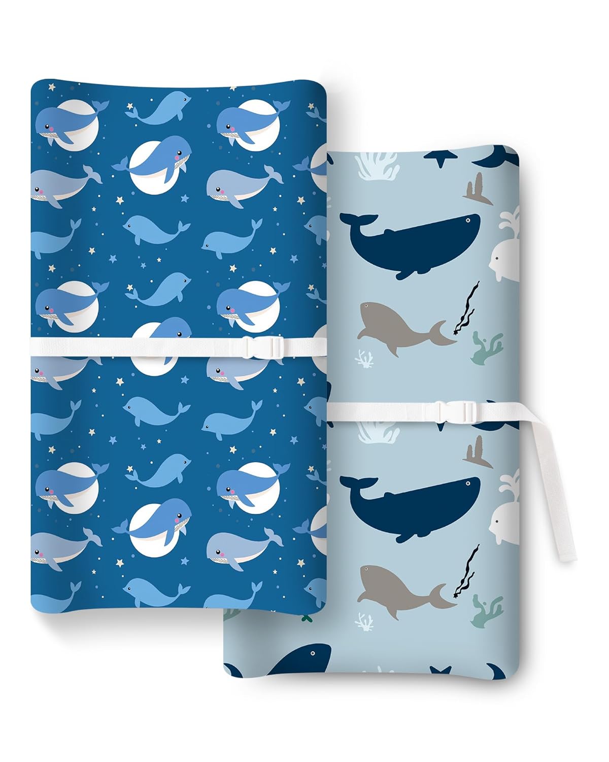 Extra Stretchy Changing Pad Cover, Ultra Soft Premium Jersey Knit Changing Pad Sheets, Unisex for Boys Girls, Fits All Standard Changing Tables/Dresser Tops - 2 Pack