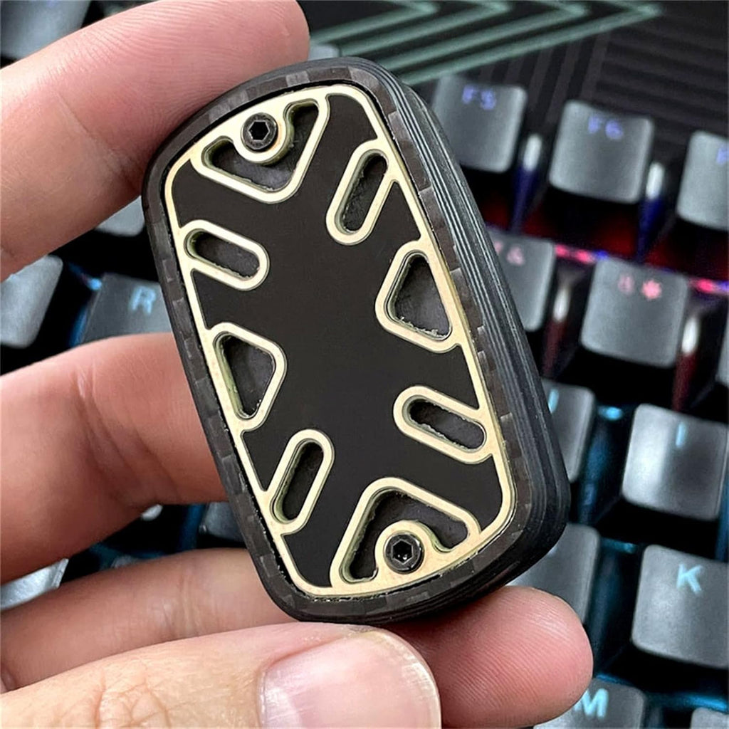 Rectangular Block Carbon Fiber Push Haptic Slider Adult Fidget Toys EDC ADHD Tool Anti-Anxiety Fidget Slider Stress Relief Toys Cool Stuff for Men (2023 New Black)