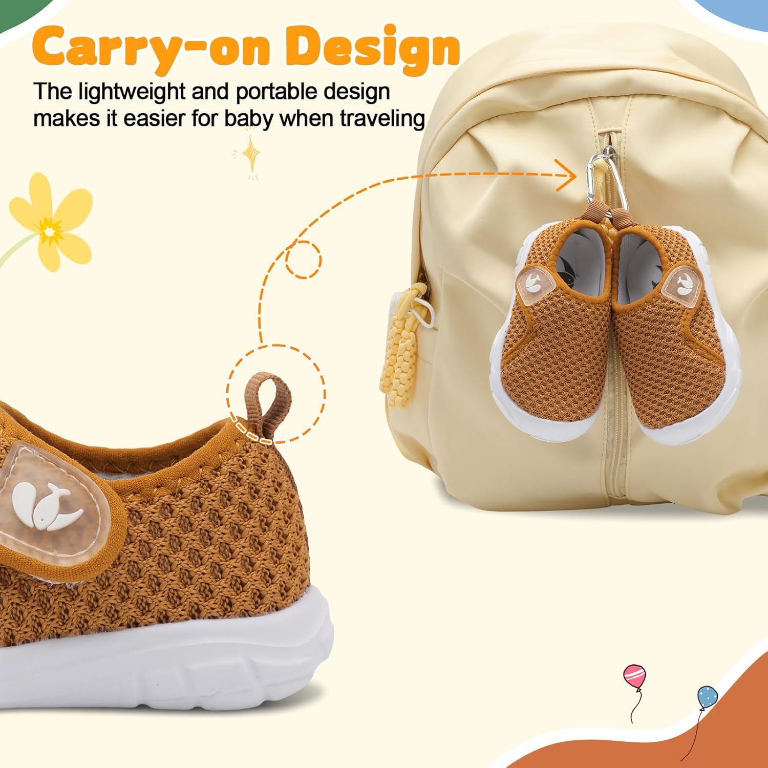 FEETCITY Baby Shoes Boys Girls First Walking Shoes Infant Sneakers Lightweight Slip On Shoe