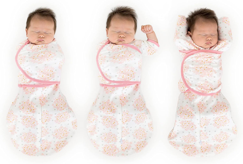 SwaddleDesigns 6-Way Omni Swaddle Sack Arms Up Swaddle for Newborn, More Options to Calm Startle Reflex, Improves Sleep