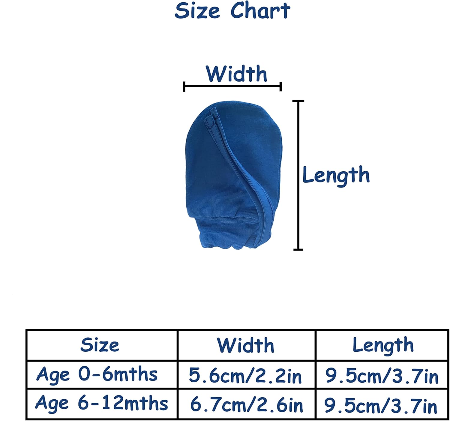 Bamboo Baby Mittens for Eczema, 6-12 Months, Baby Gloves for Dry Skin, Overnight Moisturizing Gloves, 3 Pairs