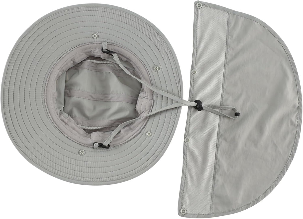 Home Prefer UPF 50+ Boys Sun Hat with Neck Flap Wide Brim Summer Beach Bucket Hat for Boys Girls Toddler Kids Safari Hat