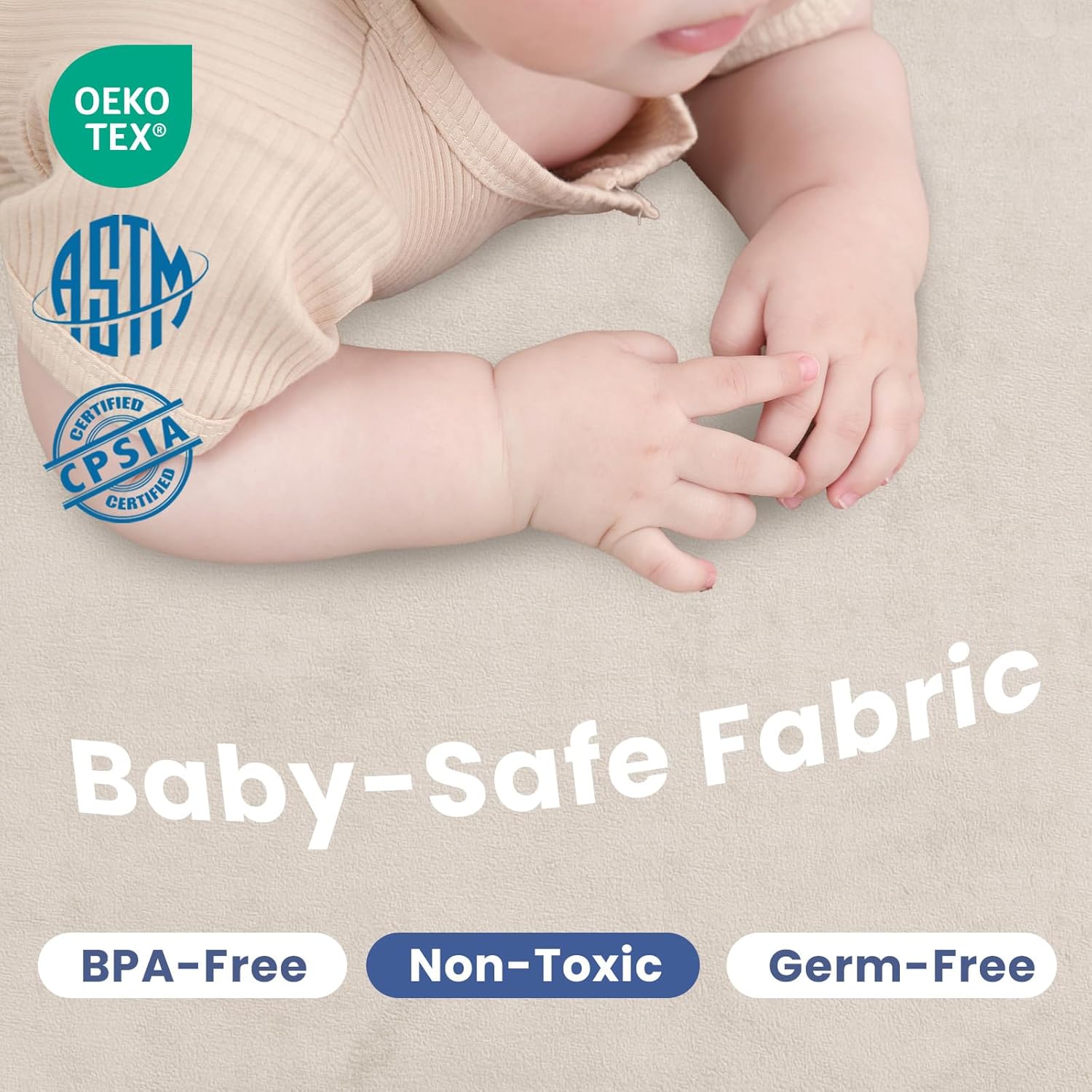 Baby Play Mat for Floor,1.3" Thick Memory Foam Tummy Time Mat,Soft Coral Velvet Nursery Rug,Extra Large Non Slip Crawling Mat for Toddlers,Infants,kids,Yoga Mat,Tatami Mat for Living Room(Beige)