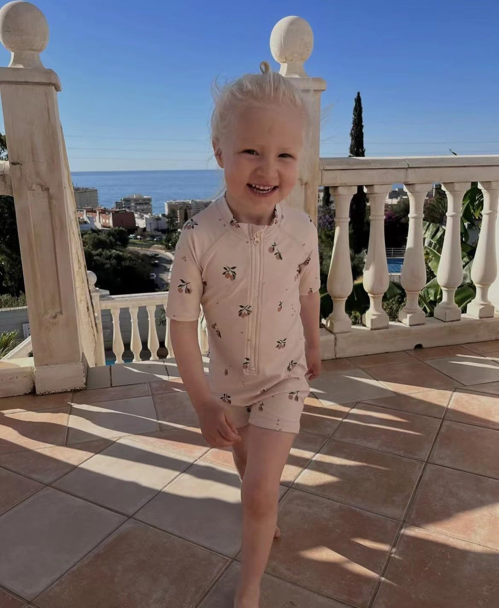 Boys One Piece Swimsuit Whale Dolphin Bathing Suit Zipper Rash Guard Kid Short Sleeve Swimwear Shark Beach Wear UPF50+