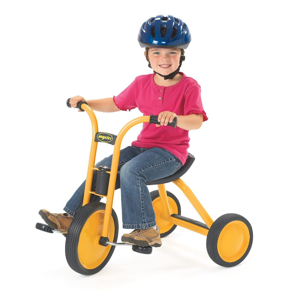 Angeles MyRider Midi 14.5" Toddler Tricycle, Adjustable Kids Tricycle with Rubber Wheels, Yellow/Black