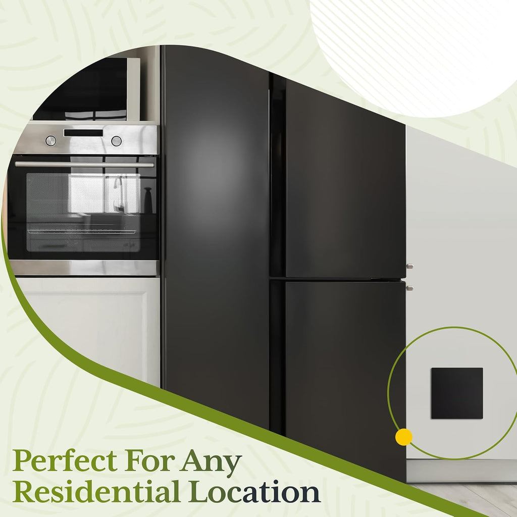 TG Screwless Double Blank Wall Plate, Child Safe Blank Device Outlet Cover, Mid-Size 2-Gang 4.88" H x 4.92" L, Polycarbonate Thermoplastic, UL Listed, SP-MB2-BK5P, Black (5 Pack)