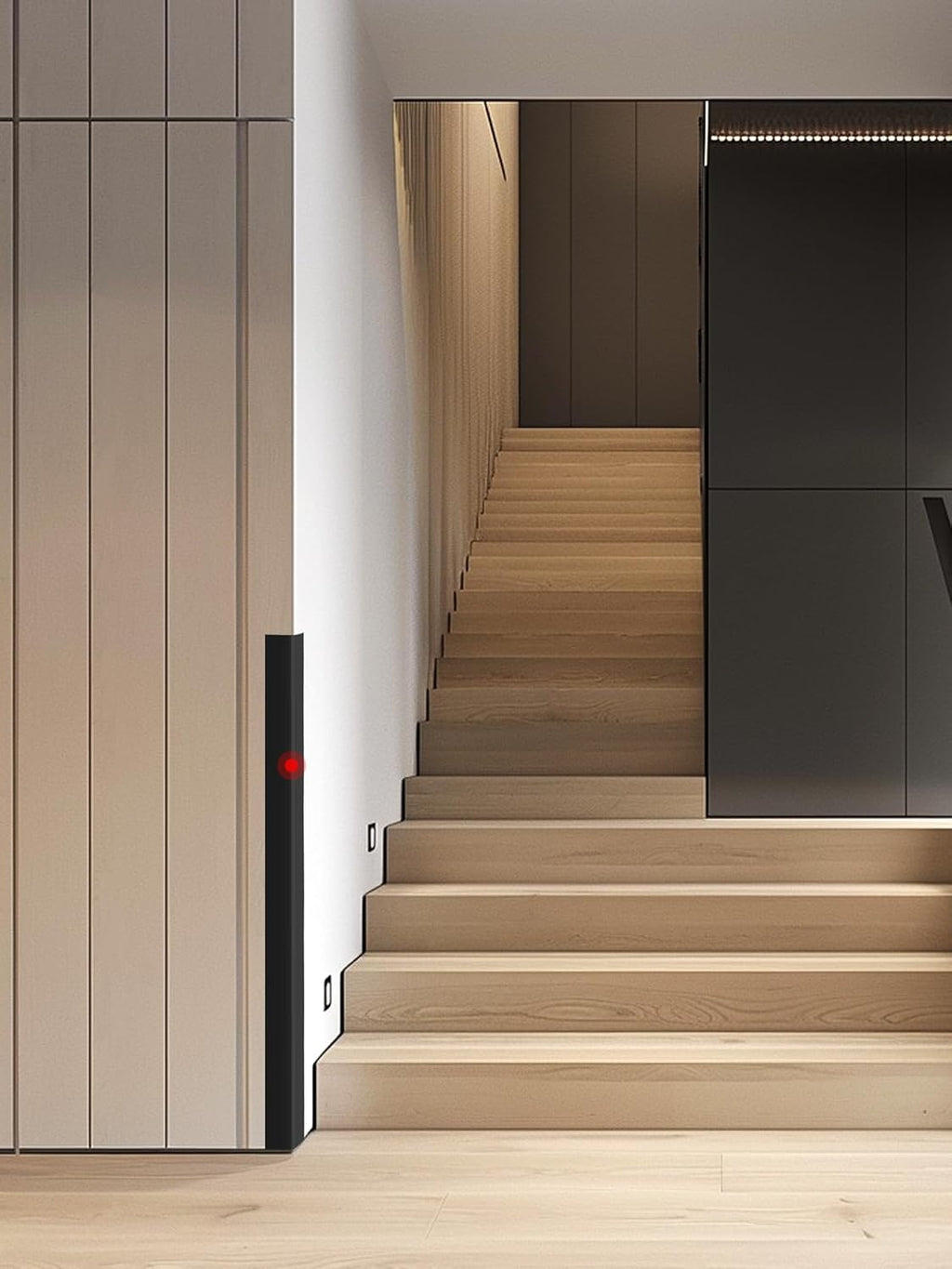 MONOID Wall Corner Protector, 2 PCS Furniture Edge Protection, PC Anti-Bump Guards Avoid Scratching Corner Trim for Door Frame, Table, Countertop, Stair, Self-Adhesive, Black, 1.97IN×35.43IN/5CM×90CM