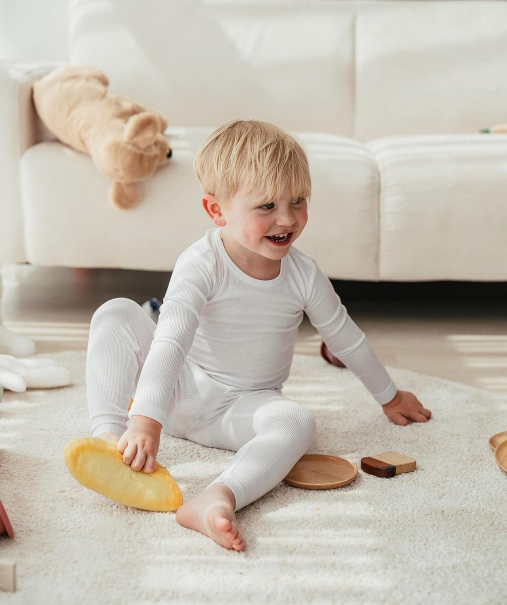 AVAUMA Baby Boys Girls Pajama Set Kids Toddler Snug fit Ribbed Sleepwear pjs for Daily Life Style