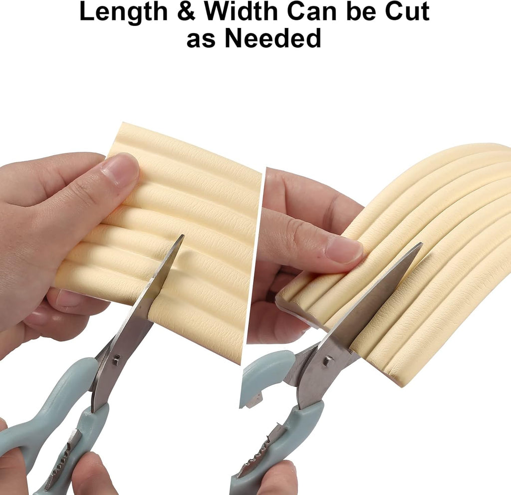 Upgrade Baby Proofing Edge Corner Protector, 16.4ft Edge Guards Padding with 3M Adhesive, Extra-Wide Soft Rubber Foam Padding, Furniture,Sharp Edge Safety Corner Edge Bumper Guard- Beige