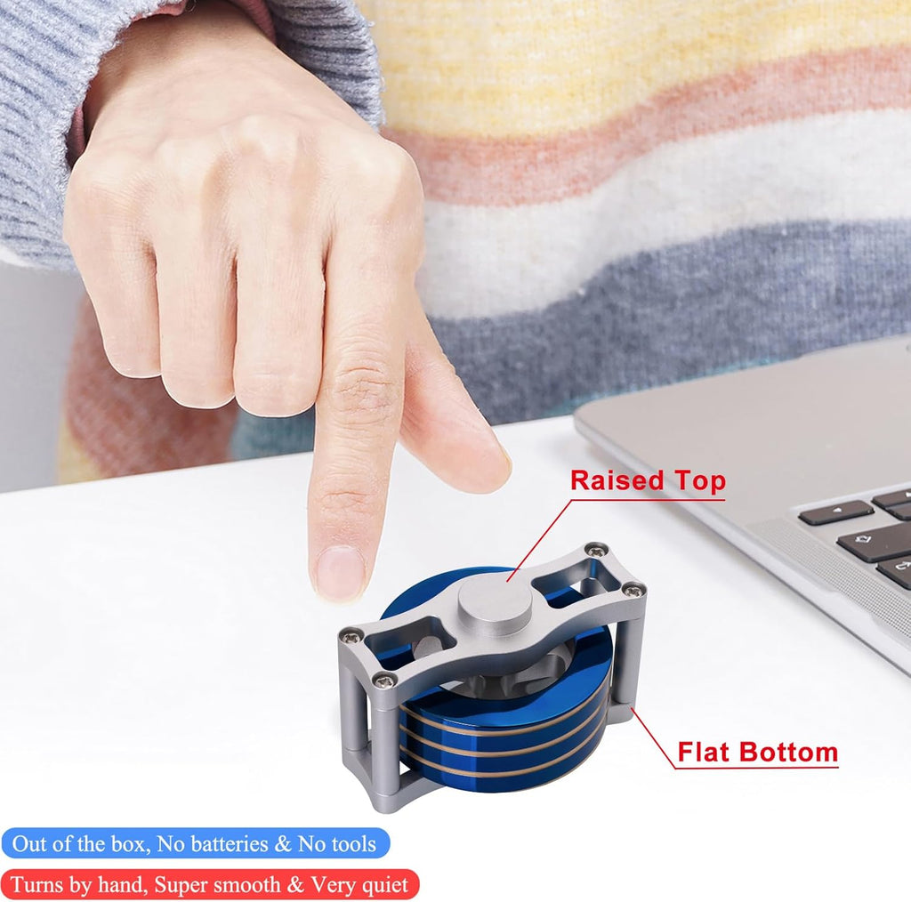 Desk-Kinetic-Toys Cool-Gadgets for Fidget: 20Mins Spinning-Tops, Cool-Stuff Figet Game for Adult Teen Children Kid, Optical-Illusion Stress Relief Gifts for Man Women Office School Home Christmas