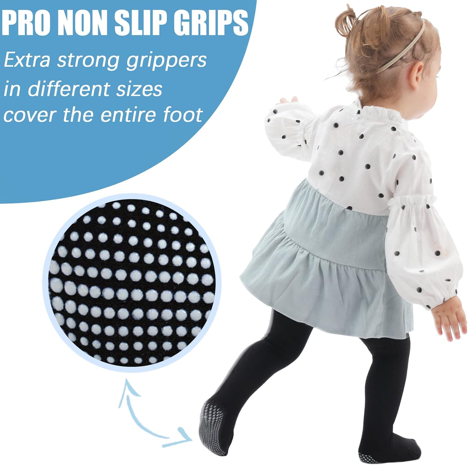 Mini angel Baby Tights Non Slip Baby Girl Tights Seamless Cotton Pantyhose Toddler Stockings Winter Warm Leggings Non-Skid