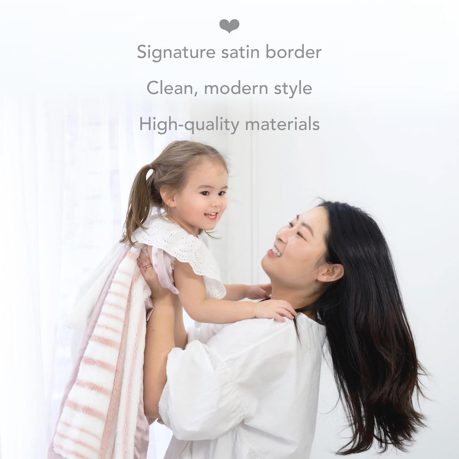 Little Giraffe Baby Blanket - Luxe Soft Blanket with Satin Trim - Baby Stroller Blanket - Newborn Baby Essentials & Baby Gifts - 29"x35" - Strand Dusty Pink