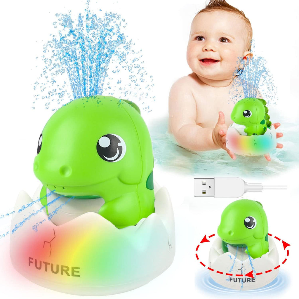 ZHENDUO Baby Bath Toys, Rechargeable Bath Toys, Whale Spray Water Bath Toy, Sprinkler Bathtub Shower Toys for Toddlers Kids Boys Girls, Pool Toy for Baby (Green)
