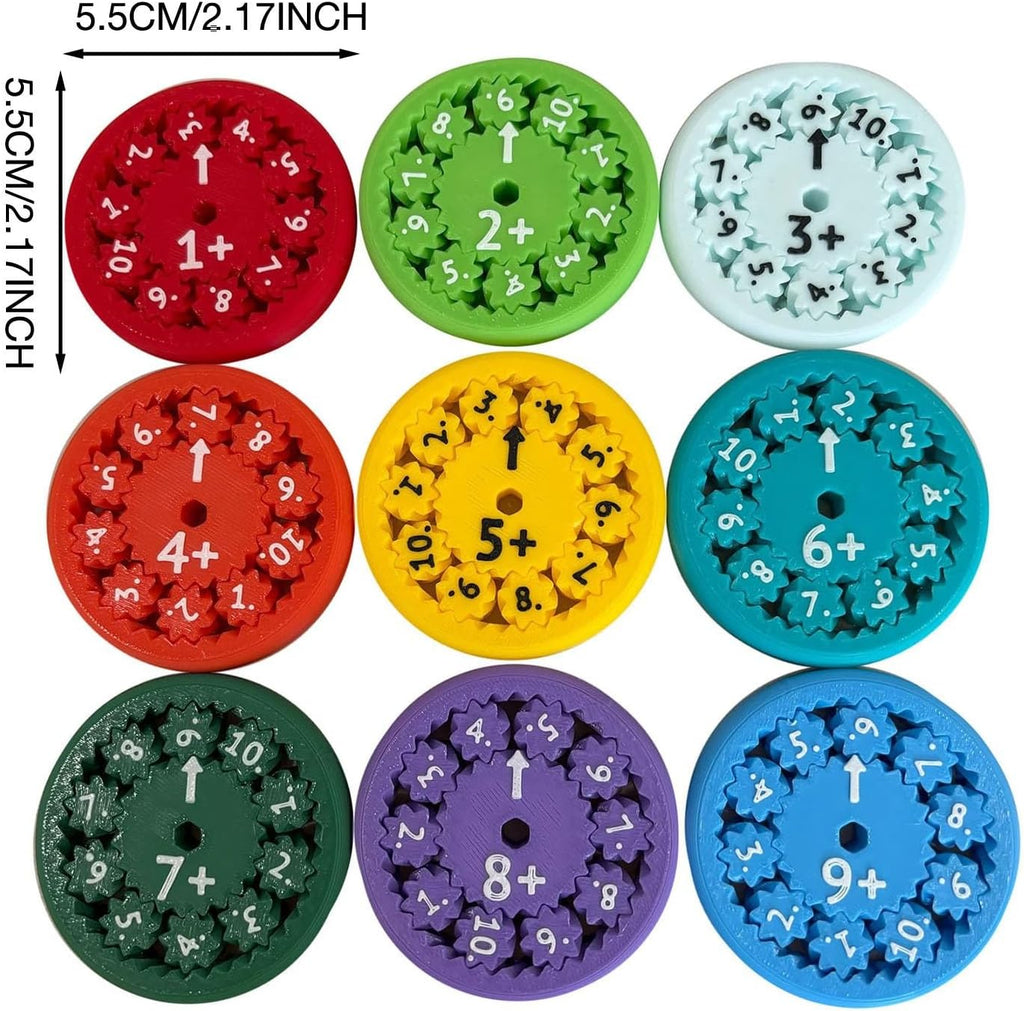 Math Fidget Spinners, Multiplication, Division are Used to Learn Arithmetic Educational Spinning Toys, Which are Intended for All Those Who are Restless (18 Combinations)