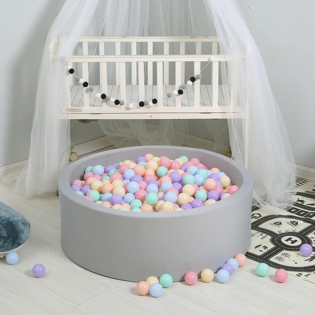 GOGOSO Ball Pits Balls for Toddlers Pack of 50 100 200 Plastics Shape Ball Non-Phthalate Non-BPA Non-Toxic 2.2-Inch Crush Proof Play Balls