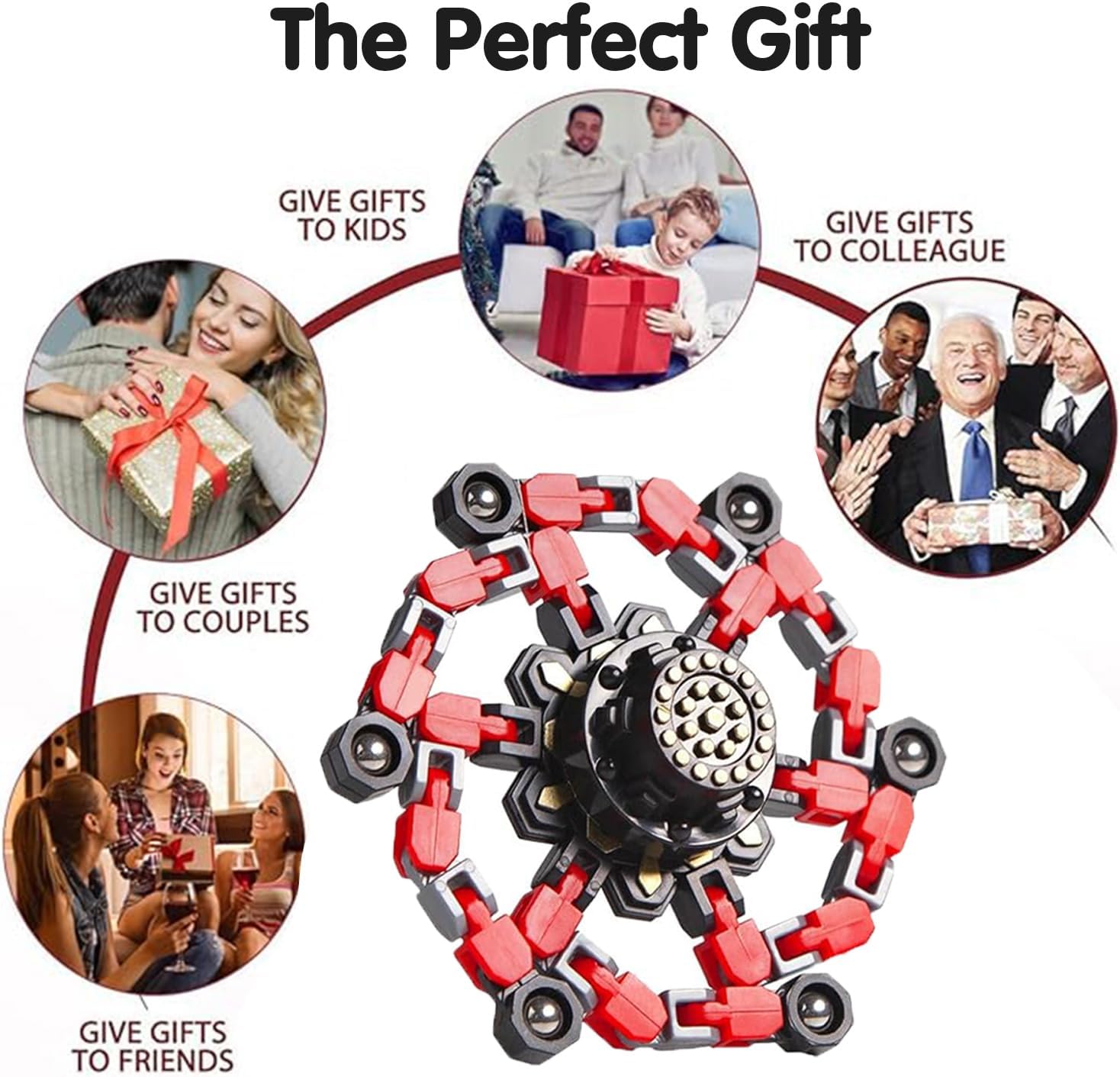 40 Pcs Deformable Robot Fidget Spinners - Transformable Fingertip Toys for Classroom Prizes, Christmas, Valentine Gifts - Goodie Bag, Stocking, Easter Basket Stuffers for Kids