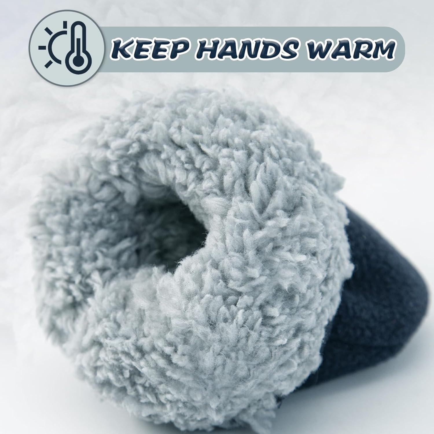 BAVST Baby Toddler Winter Mittens Girls Warm Fleece Lined Gloves Kids Sherpa Lined Mittens for Boys