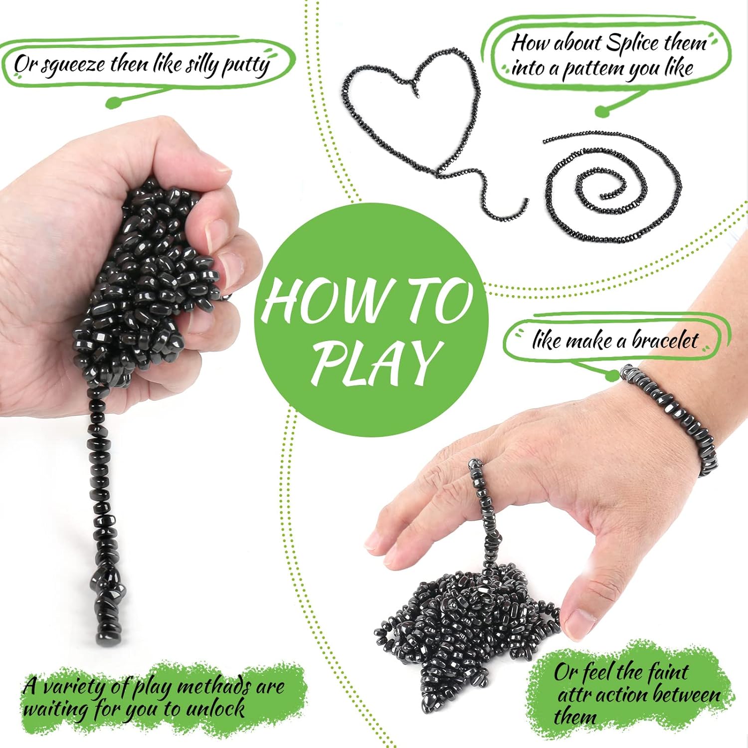 550pcs Ferrite Putty, fidget toys, Fidget Toys Adults, Desk Fidgets Toys for Office Stress/Anxiety Relief,Adults gifts